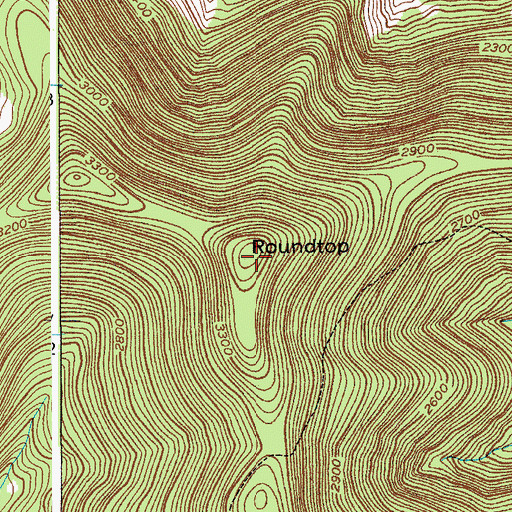 Topographic Map of Roundtop, NY