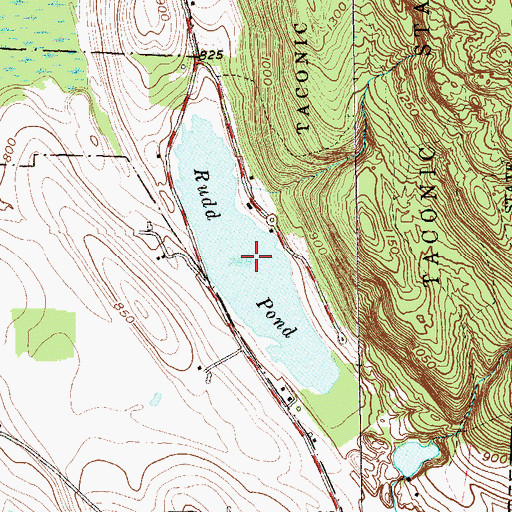 Topographic Map of Rudd Pond, NY