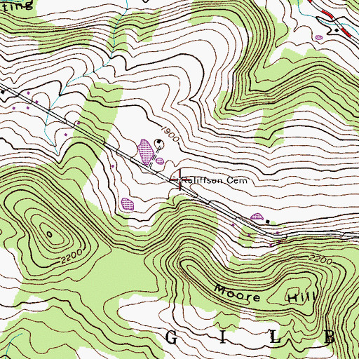 Topographic Map of Ruliffson Cemetery, NY