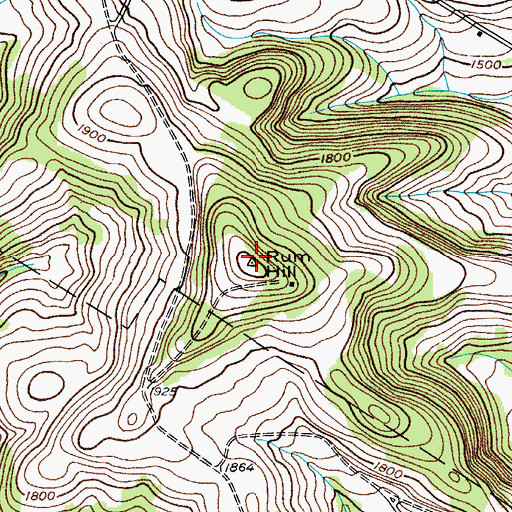 Topographic Map of Rum Hill, NY