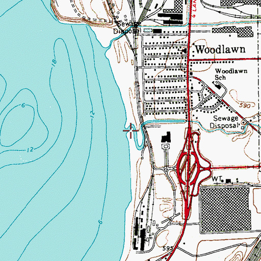 Topographic Map of Rush Creek, NY