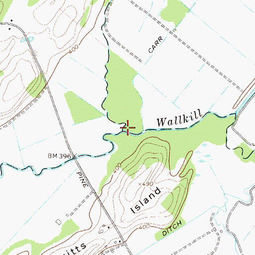 Topographic Map of Rutgers Creek, NY