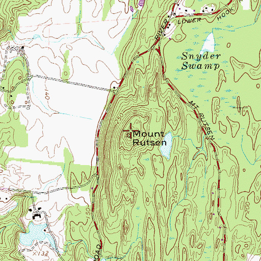 Topographic Map of Mount Rutsen, NY