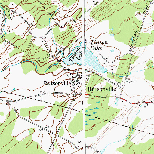 Topographic Map of Rutsonville, NY