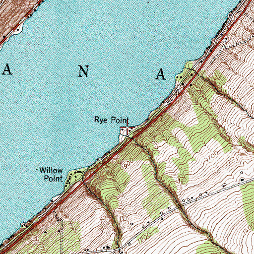 Topographic Map of Rye Point, NY