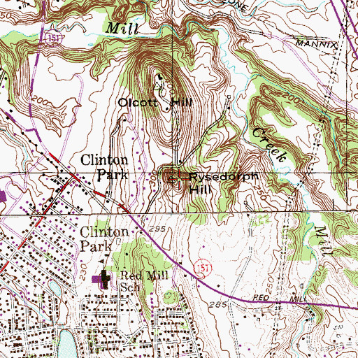 Topographic Map of Rysedorph Hill, NY