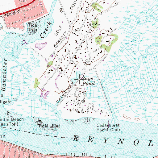 Topographic Map of Sage Pond, NY