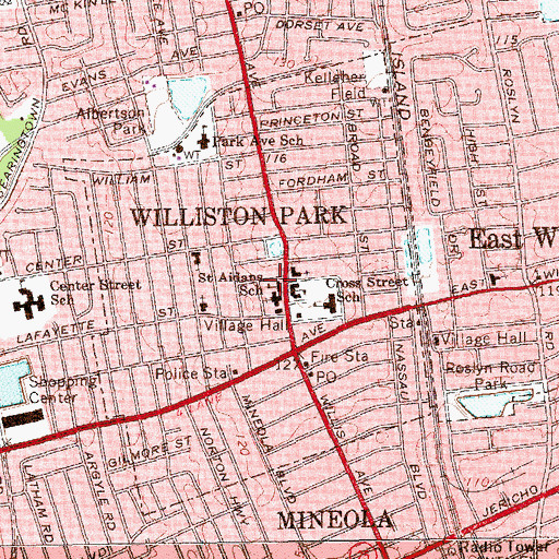 Topographic Map of Saint Aidan School - West Campus, NY
