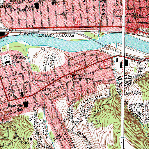 Topographic Map of Saint Andrew's Catechetical School, NY