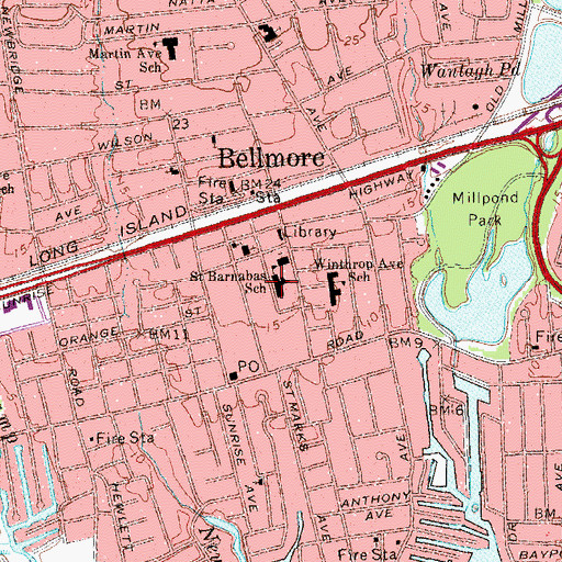Topographic Map of Saint Elizabeth Ann Seton Regional School, NY