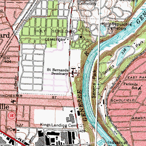 Topographic Map of Saint Barnards Seminary, NY