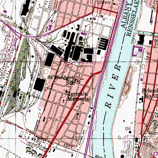 Topographic Map of Saint Brigid's Regional Catholic School, NY