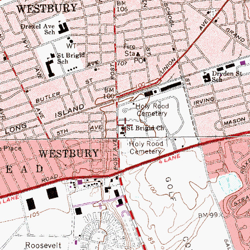 Topographic Map of Saint Brigid Catholic Church, NY