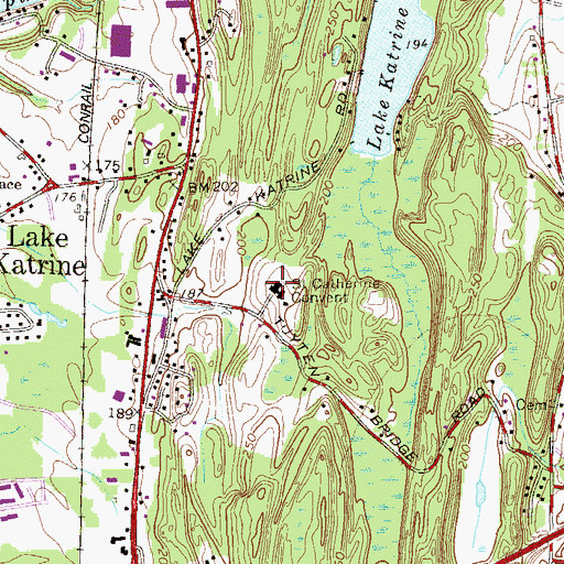 Topographic Map of Saint Catherine Convent, NY