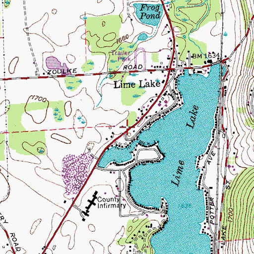 Topographic Map of Saint Christophers Church, NY