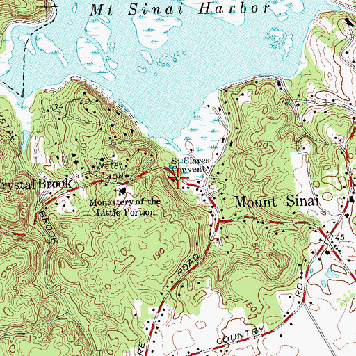 Topographic Map of Saint Clares Convent, NY