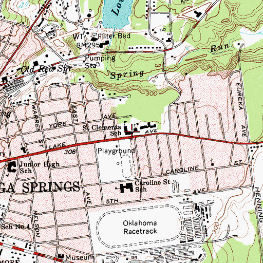 Topographic Map of Saint Clements Regional Catholic School, NY