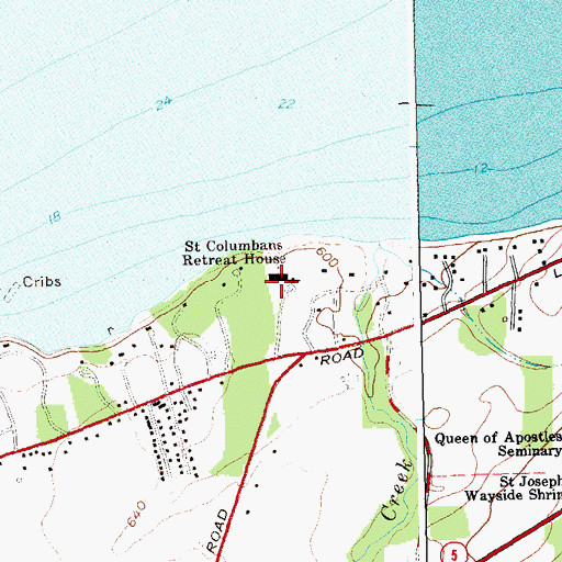 Topographic Map of Saint Columbans Retreat House, NY