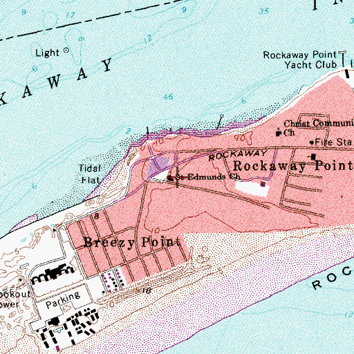 Topographic Map of Saint Edmunds Church, NY