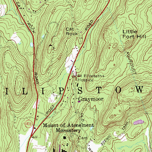 Topographic Map of Saint Elizabeths Hospice, NY