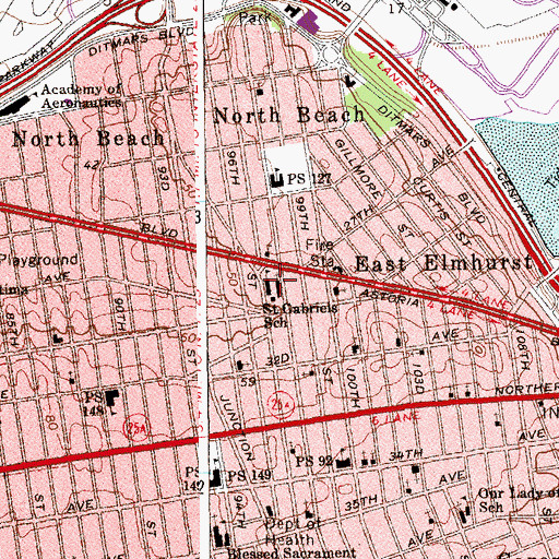 Topographic Map of Saint Gabriels School, NY