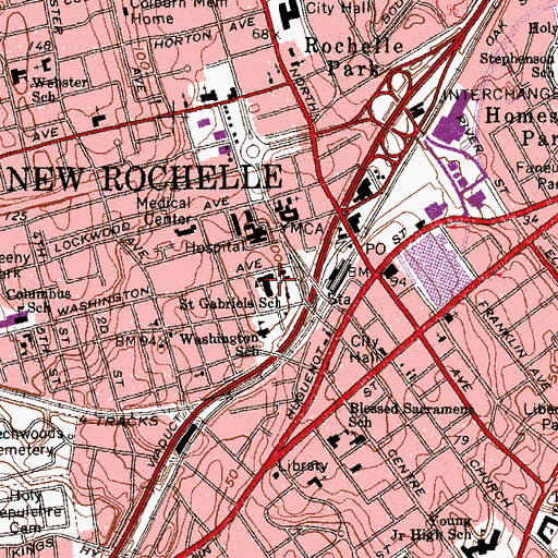 Topographic Map of Saint Gabriels School, NY