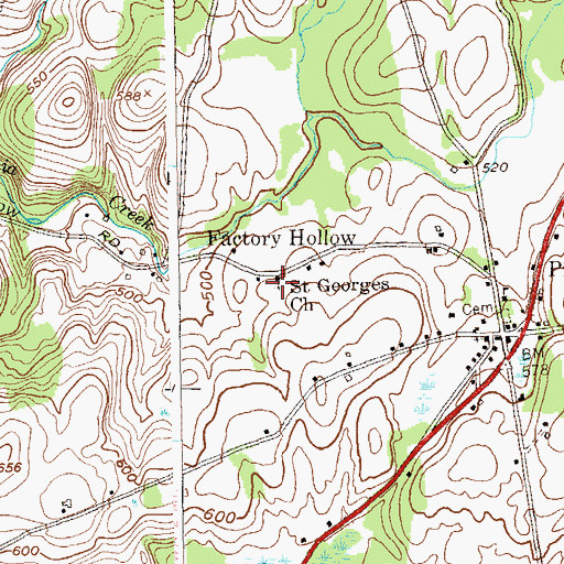 Topographic Map of Saint Georges Church, NY