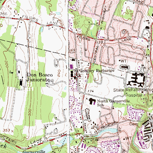 Topographic Map of Saint Gregory Barbarigo School, NY