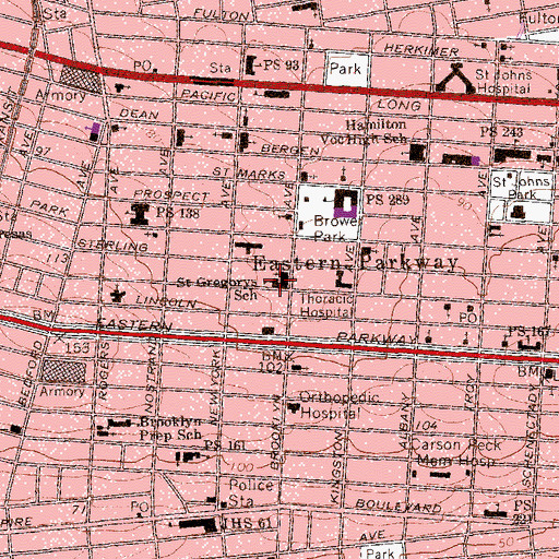 Topographic Map of Saint Gregorys School, NY