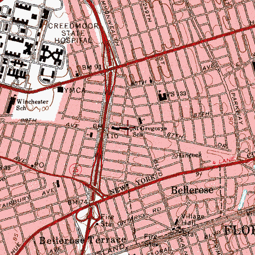 Topographic Map of Saint Gregorys School, NY