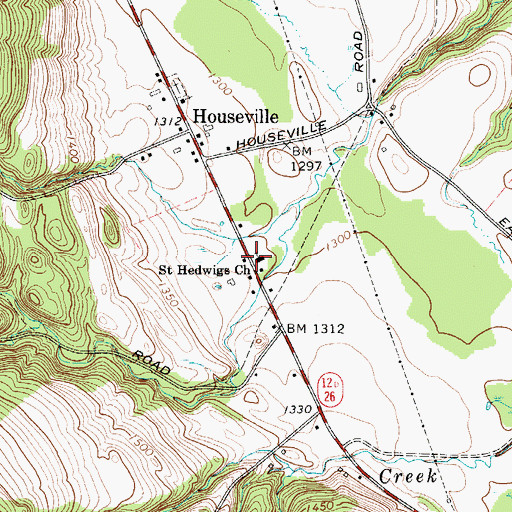 Topographic Map of Saint Hedwigs Church, NY