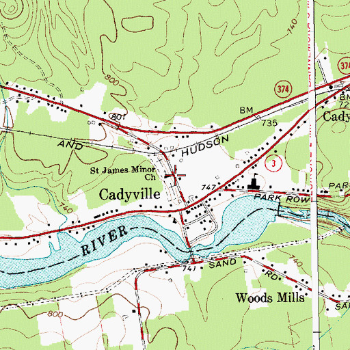 Topographic Map of Saint James Minor Church, NY