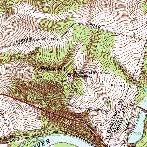 Topographic Map of Saint John of the Cross Monastery, NY