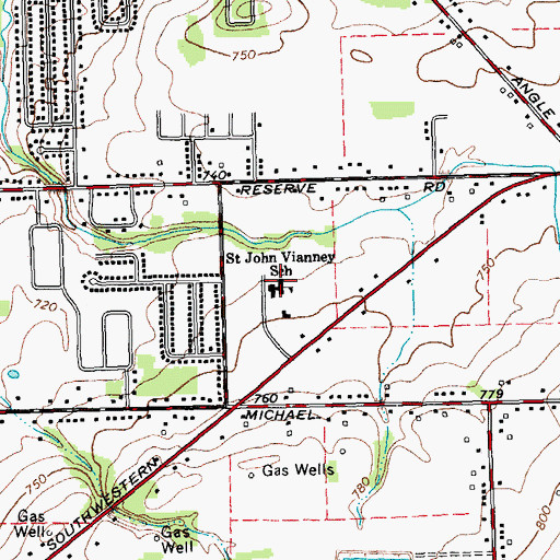 Topographic Map of Saint John Vianney School, NY