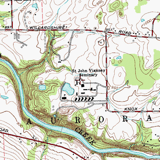 Topographic Map of Saint John Vianney Seminary, NY