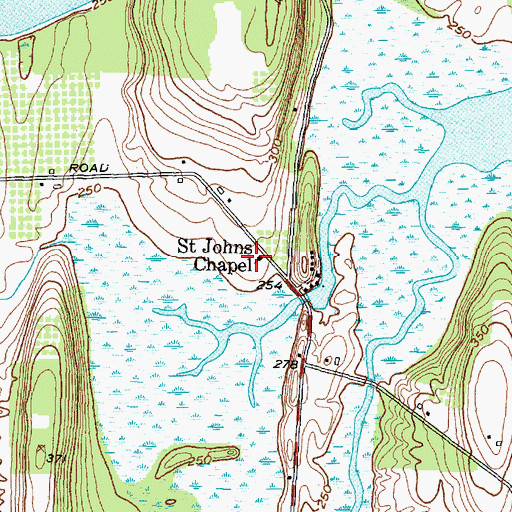 Topographic Map of Saint Johns Chapel, NY