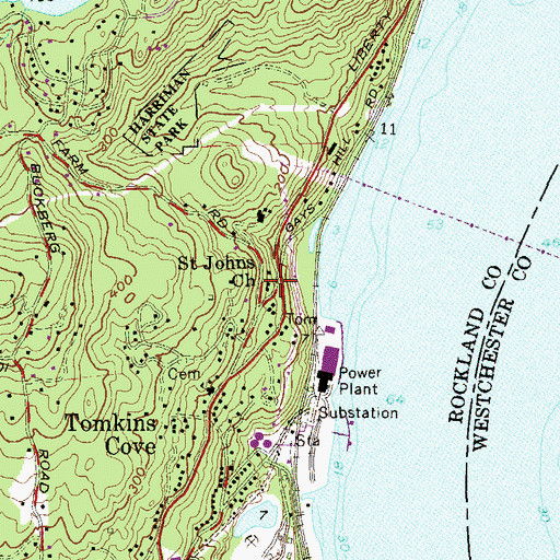 Topographic Map of Saint Johns Church, NY