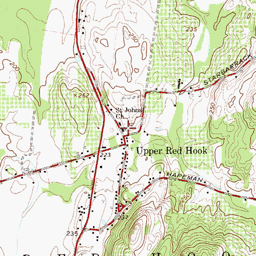 Topographic Map of Saint John's Reformed Church, NY