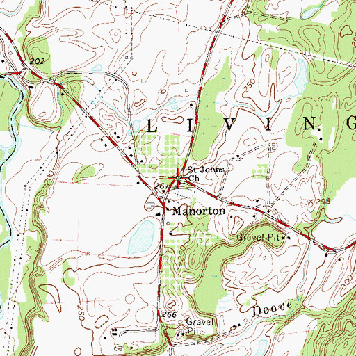 Topographic Map of Saint Johns Church, NY