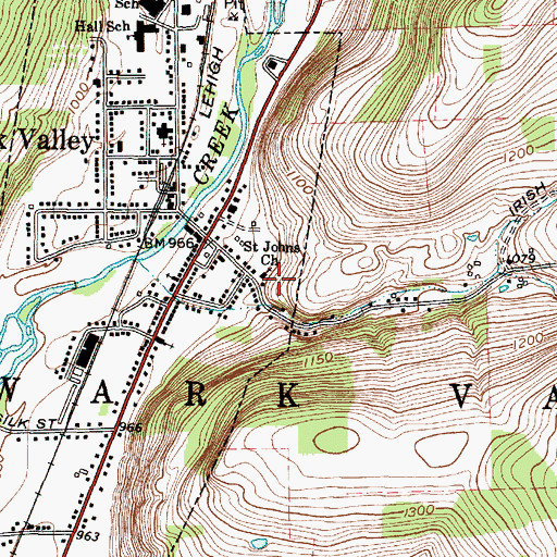 Topographic Map of Saint John The Evangelist Church, NY