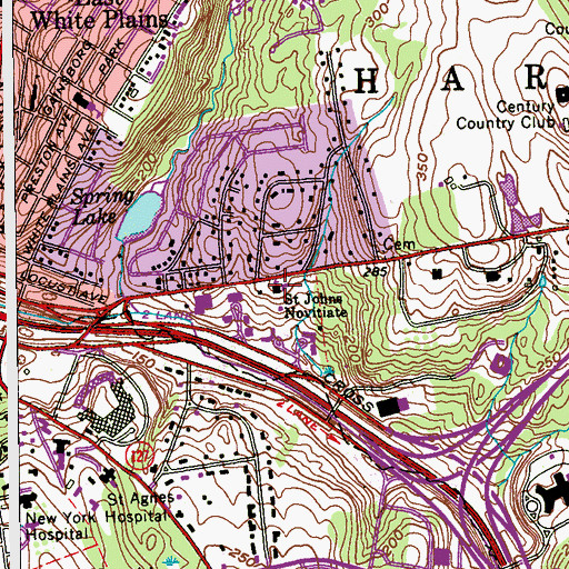 Topographic Map of Saint Johns Novitiate, NY
