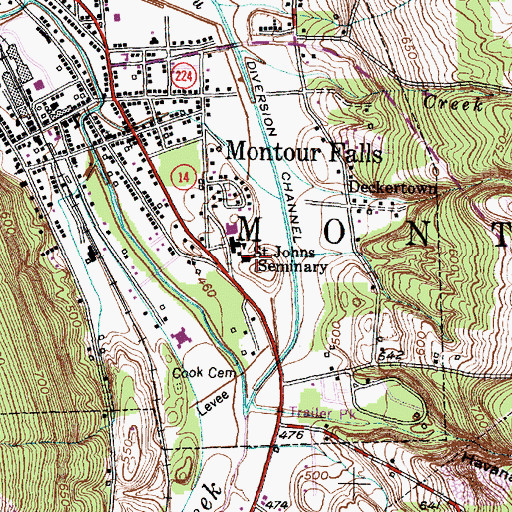 Topographic Map of Saint Johns Seminary, NY