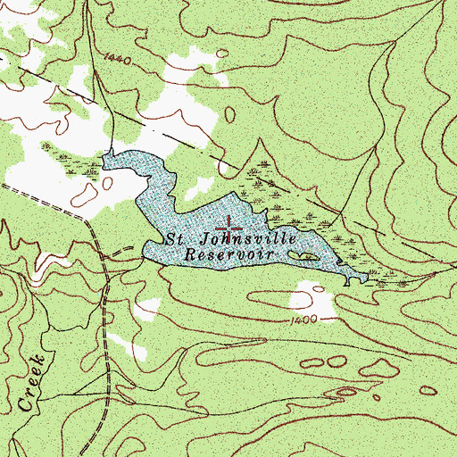Topographic Map of Saint Johnsville Reservoir, NY