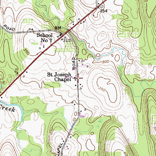 Topographic Map of Saint Joseph Chapel, NY