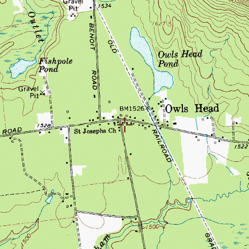 Topographic Map of Saint Josephs Church, NY