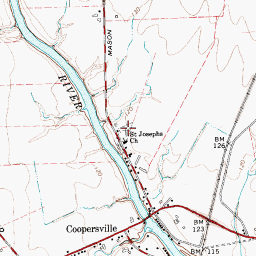 Topographic Map of Saint Josephs Church, NY