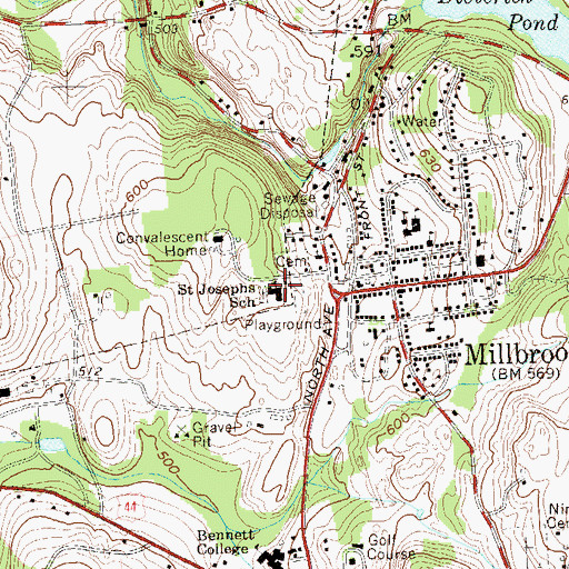 Topographic Map of Saint Joseph School, NY