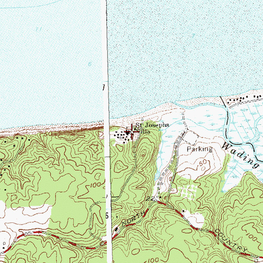 Topographic Map of Saint Josephs Villa, NY