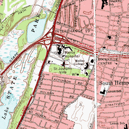 Topographic Map of Saint Josephs Villa, NY
