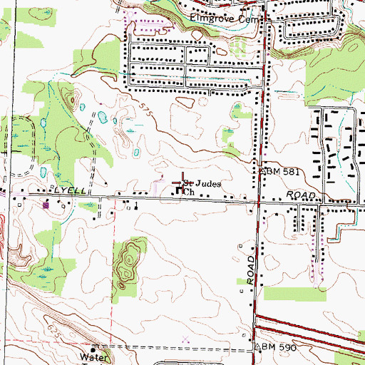 Topographic Map of Saint Judes Church, NY